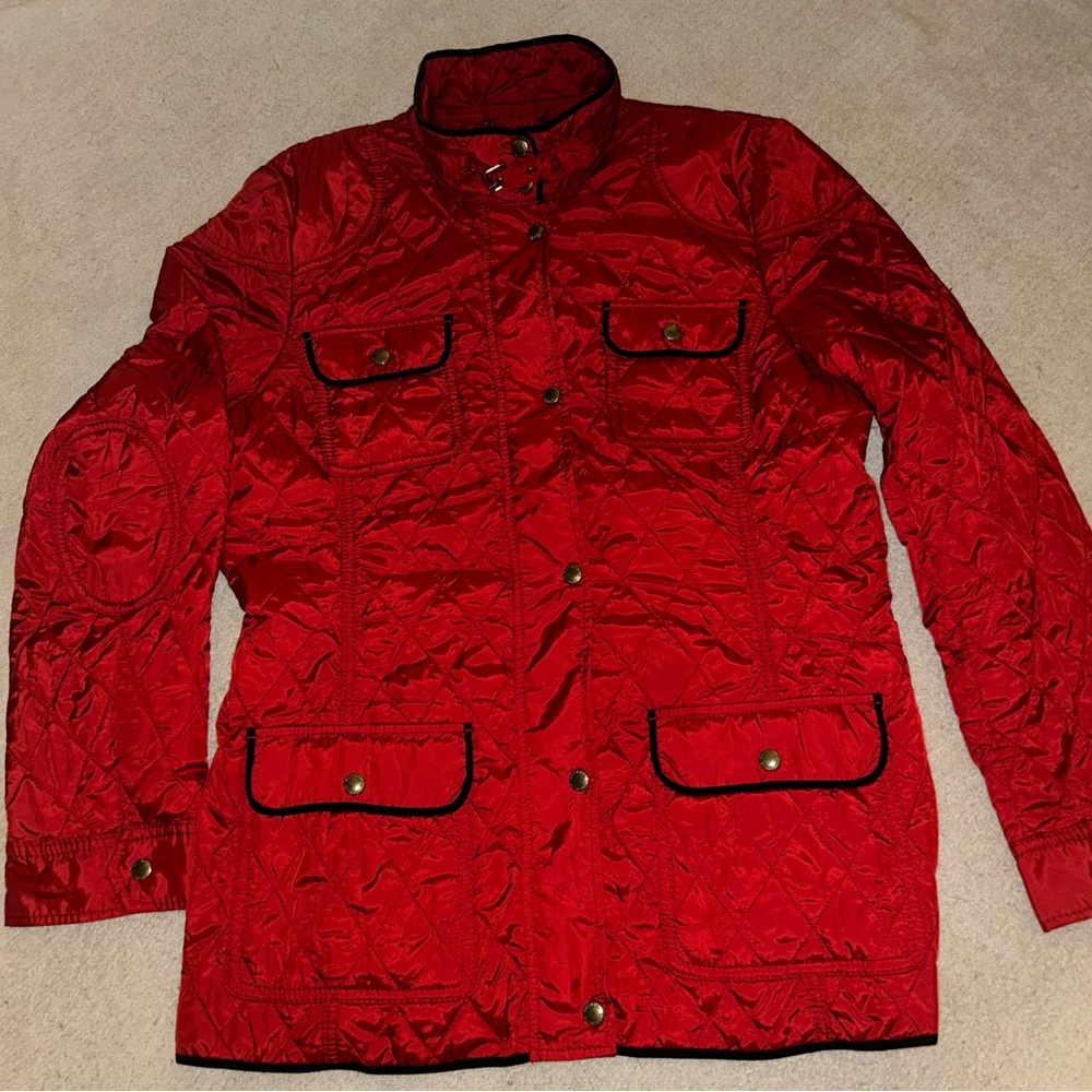 Beautiful, rich, red banana republic, puffer jacket